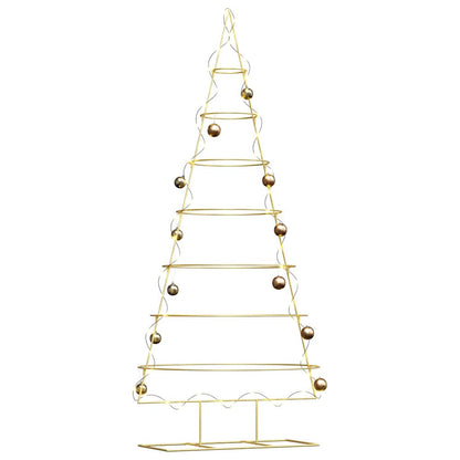 Metal Christmas Tree with Stand Gold 209 cm Powder-coated steel