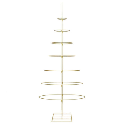 Metal Christmas Tree with Stand Gold 209 cm Powder-coated steel