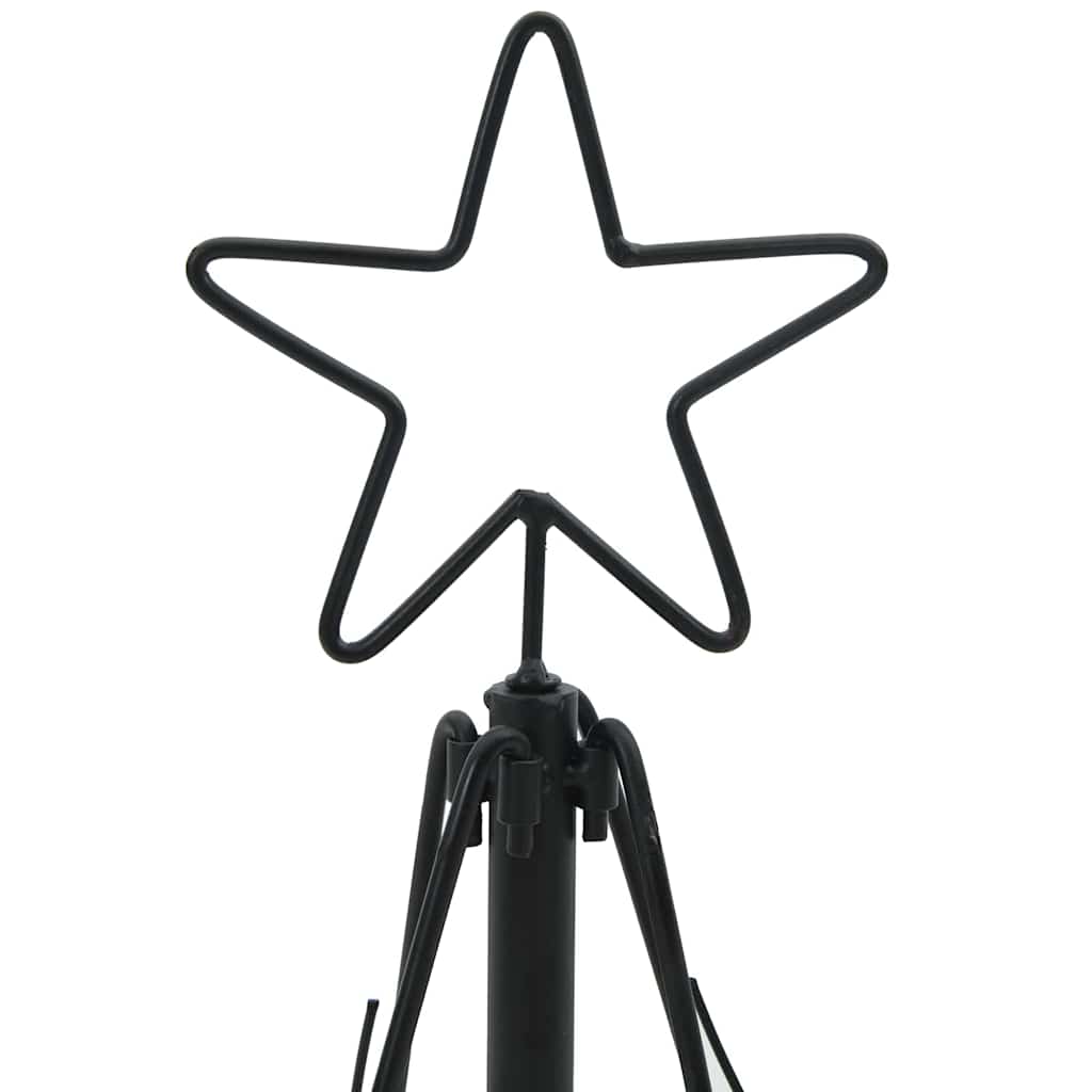 Christmas Cone Tree with Stand Black 60 cm Steel