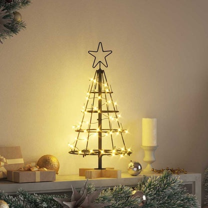 Christmas Cone Tree with Stand Black 60 cm Steel