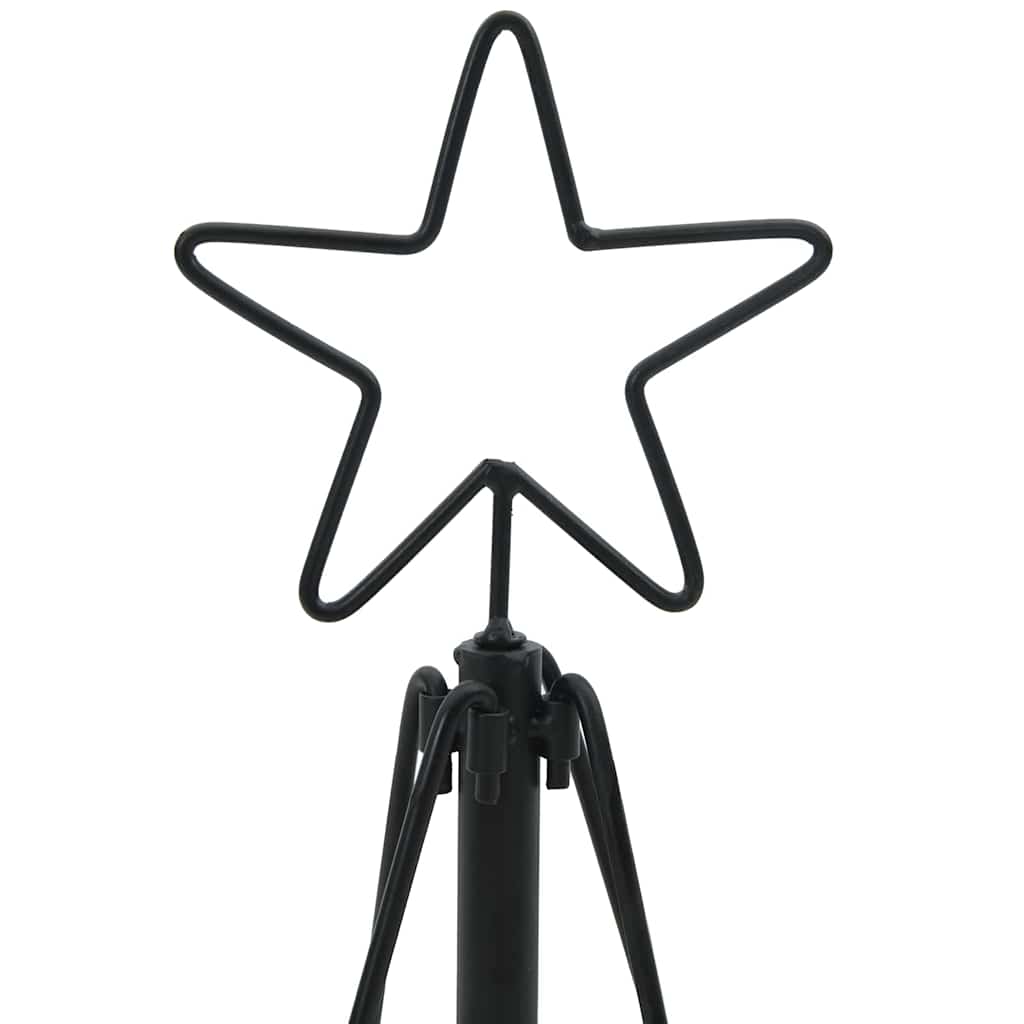 Christmas Cone Tree with Stand Black 90 cm Steel