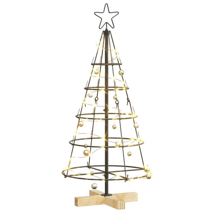 Christmas Cone Tree with Stand Black 90 cm Steel