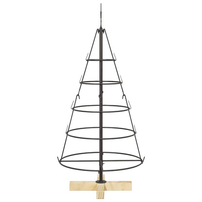 Christmas Cone Tree with Stand Black 90 cm Steel