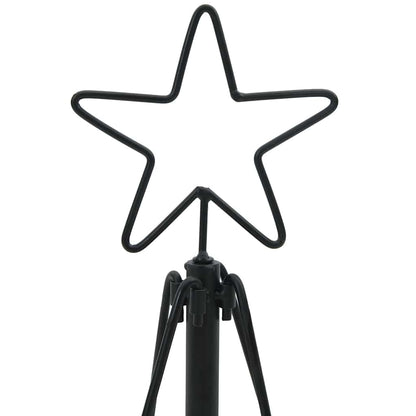 Christmas Cone Tree with Stand Black 125 cm Steel