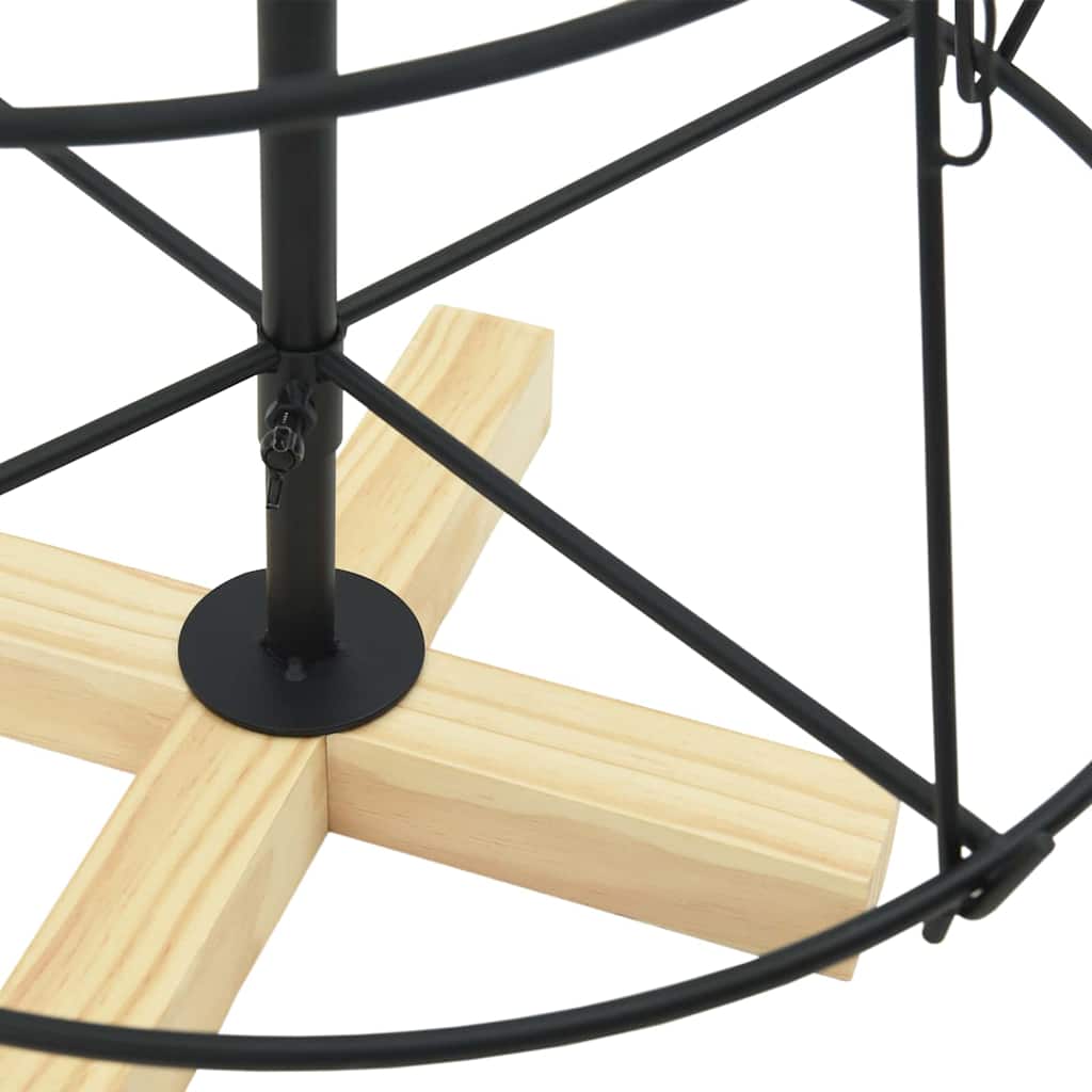 Christmas Cone Tree with Stand Black 125 cm Steel