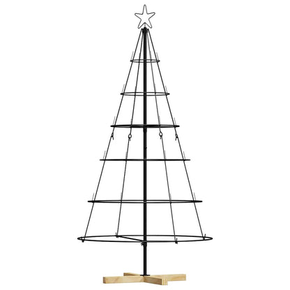 Christmas Cone Tree with Stand Black 150 cm Steel