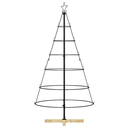 Christmas Cone Tree with Stand Black 150 cm Steel