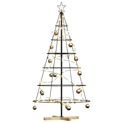 Christmas Cone Tree with Stand Black 150 cm Steel