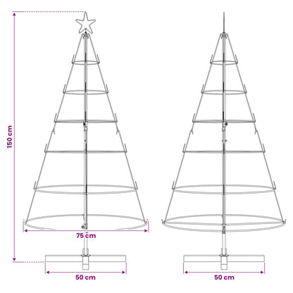 Metal Christmas Tree KUOPIO 150 cm Steel Black