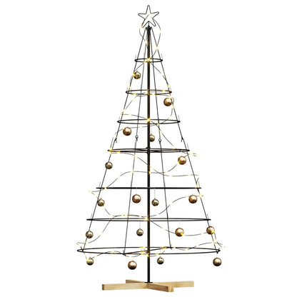 Christmas Cone Tree with Stand Black 180.5 cm Steel