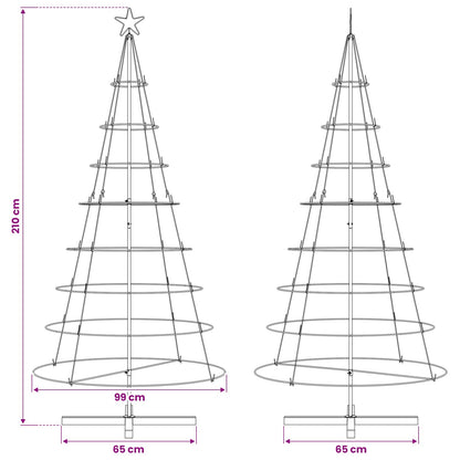 Metal Christmas Tree KUOPIO 210 cm Steel Black