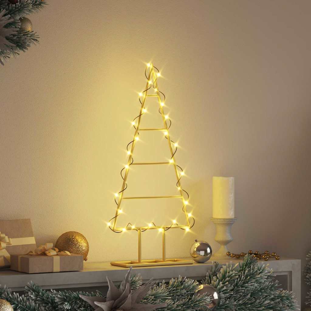 Metal Christmas Tree with Stand Gold 60 cm Powder-coated steel