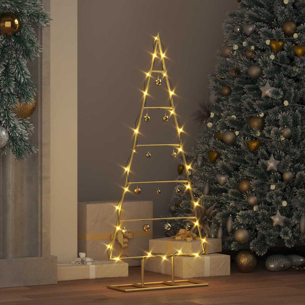 Metal Christmas Tree with Stand Gold 90 cm Powder-coated steel