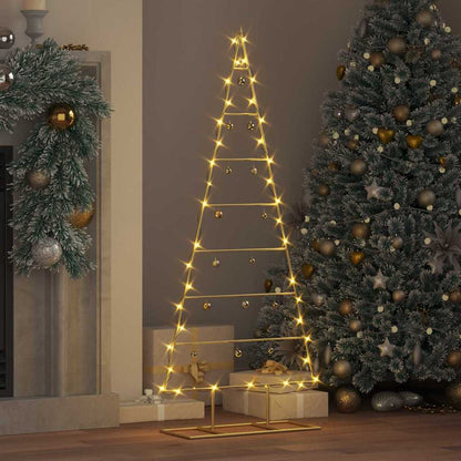 Metal Christmas Tree with Stand Gold 125 cm Powder-coated steel