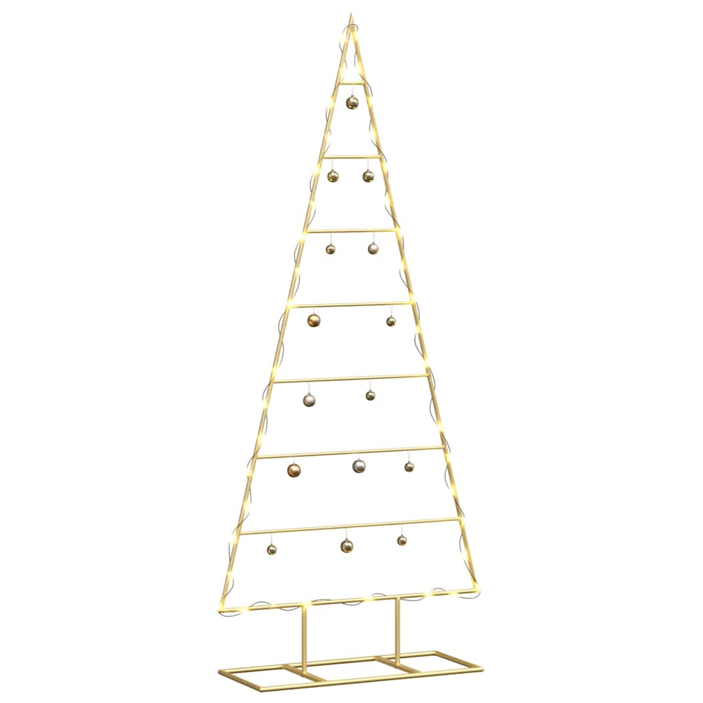 Metal Christmas Tree with Stand Gold 125 cm Powder-coated steel