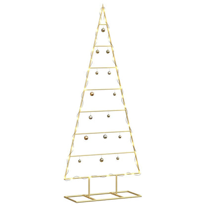 Metal Christmas Tree with Stand Gold 125 cm Powder-coated steel