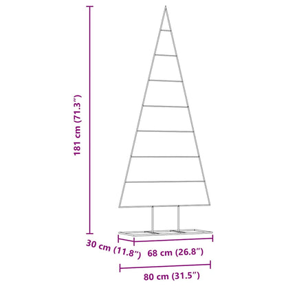 Metal Christmas Tree with Stand Gold 181 cm Powder-coated steel
