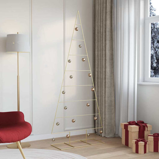Metal Christmas Tree with Stand Gold 211 cm Powder-coated steel