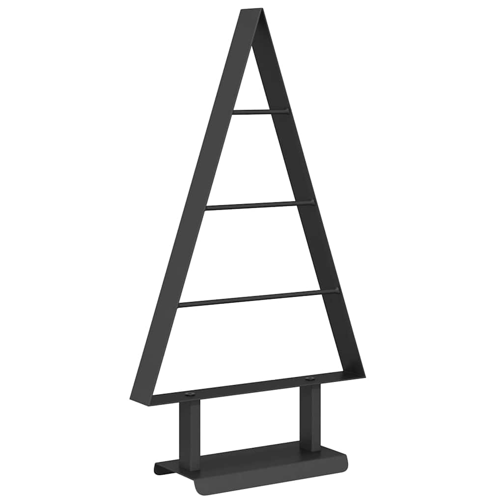 Metal Christmas Tree with Stand Black 60 cm Steel