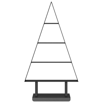 Metal Christmas Tree with Stand Black 60 cm Steel