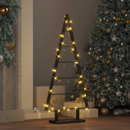 Metal Christmas Tree with Stand Black 90 cm Steel