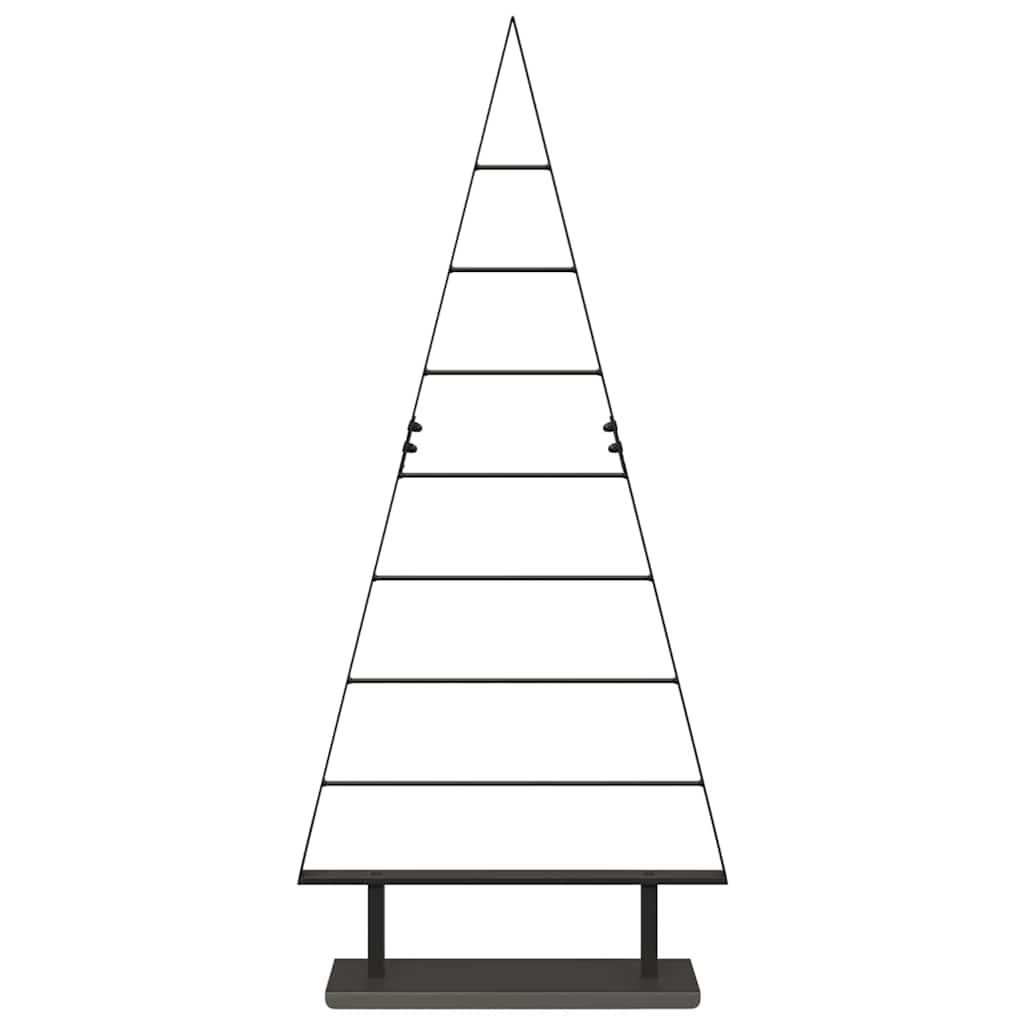 Metal Christmas Tree with Stand Black 125.5 cm Steel