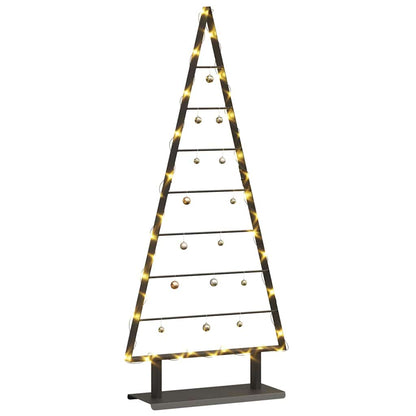 Metal Christmas Tree with Stand Black 125.5 cm Steel