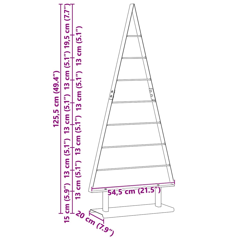 Metal Christmas Tree with Stand Black 125.5 cm Steel