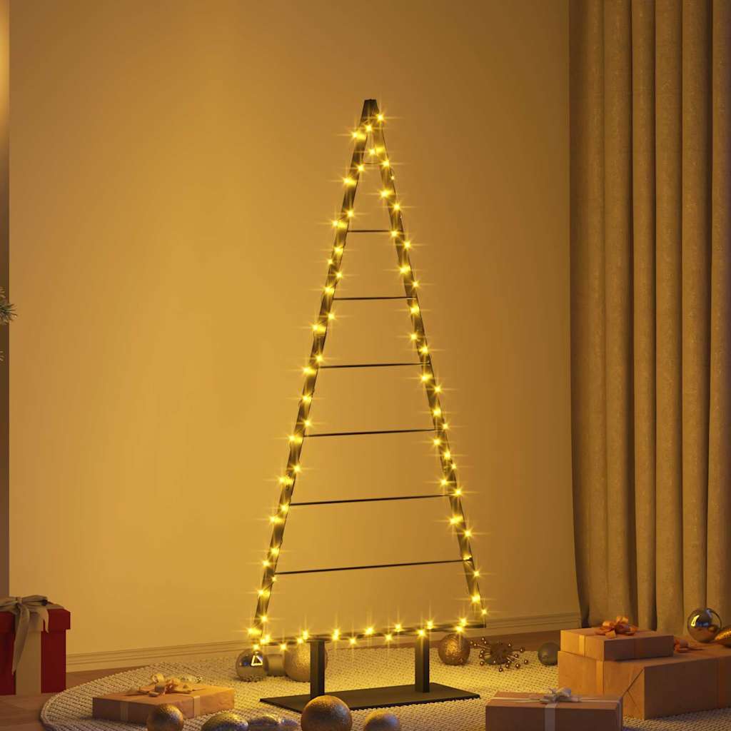 Metal Christmas Tree with Stand Black 150 cm Steel