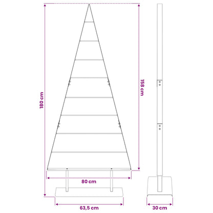 Metal Christmas Tree Black 180 cm Steel