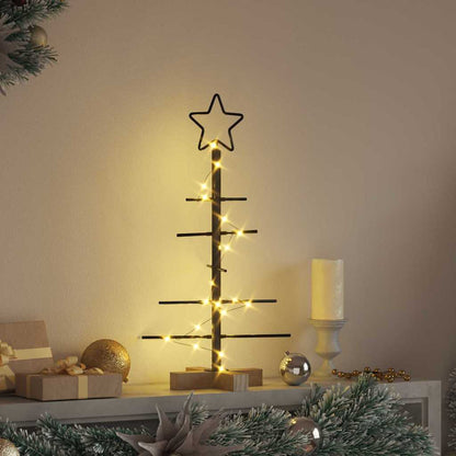Metal Christmas Tree with Stand Black 60 cm Powder-coated steel