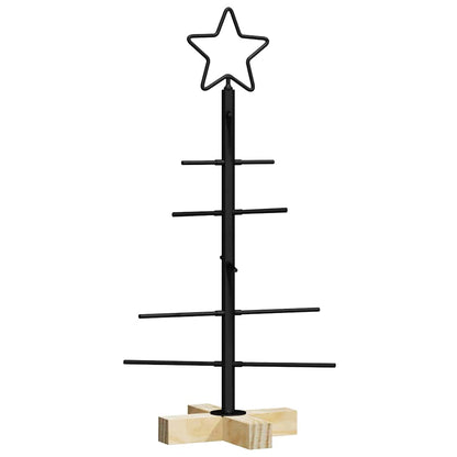 Metal Christmas Tree with Stand Black 60 cm Powder-coated steel