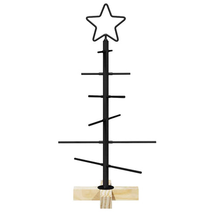 Metal Christmas Tree with Stand Black 60 cm Powder-coated steel