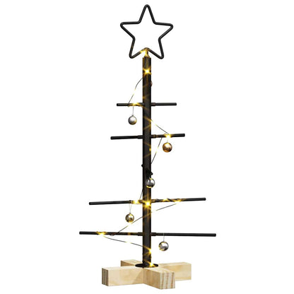 Metal Christmas Tree with Stand Black 60 cm Powder-coated steel
