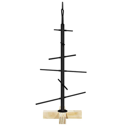 Metal Christmas Tree with Stand Black 60 cm Powder-coated steel