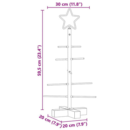 Metal Christmas Tree with Stand Black 60 cm Powder-coated steel