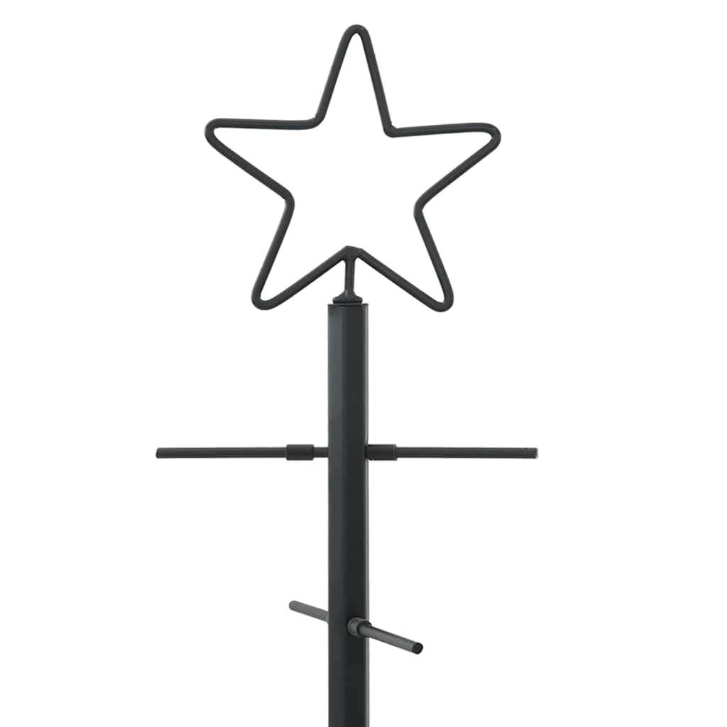 Metal Christmas Tree with Stand Black 89 cm Powder-coated steel