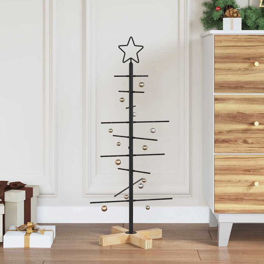 Metal Christmas Tree with Stand Black 89 cm Powder-coated steel