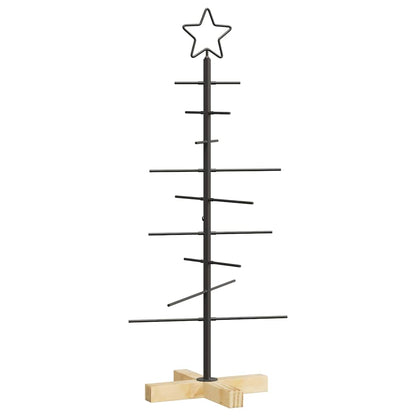 Metal Christmas Tree with Stand Black 89 cm Powder-coated steel