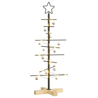Metal Christmas Tree with Stand Black 89 cm Powder-coated steel