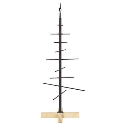 Metal Christmas Tree with Stand Black 89 cm Powder-coated steel