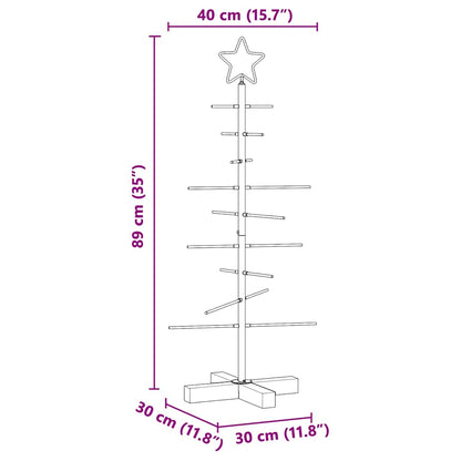 Metal Christmas Tree with Stand Black 89 cm Powder-coated steel