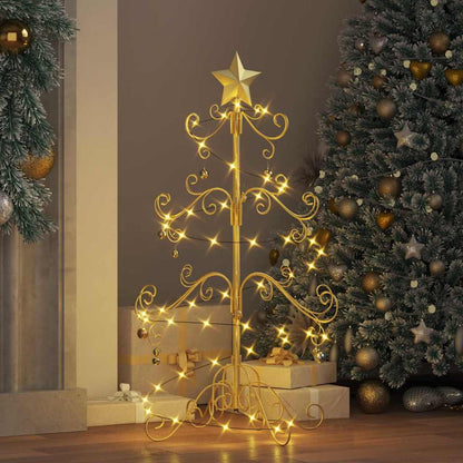 Metal Christmas Tree Gold 90 cm Powder-coated Steel