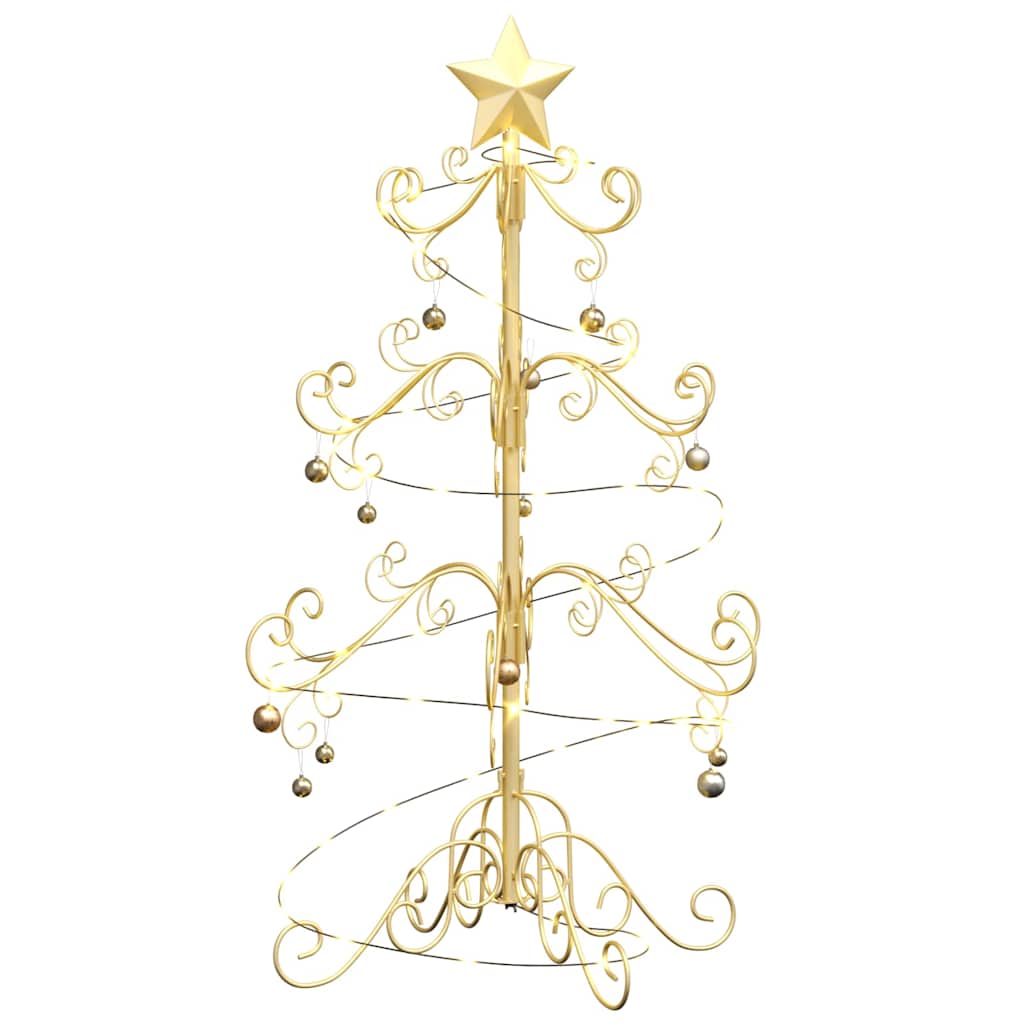 Metal Christmas Tree Gold 90 cm Powder-coated Steel