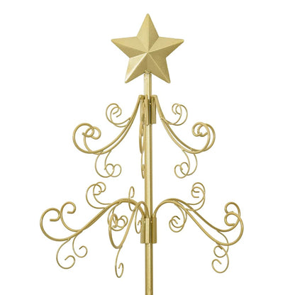 Metal Christmas Tree with Stand Gold 150 cm Powder-coated Steel