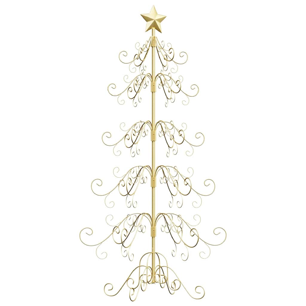 Metal Christmas Tree with Stand Gold 150 cm Powder-coated Steel