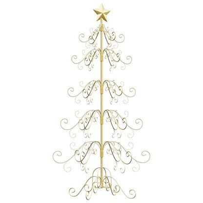 Metal Christmas Tree with Stand Gold 150 cm Powder-coated Steel