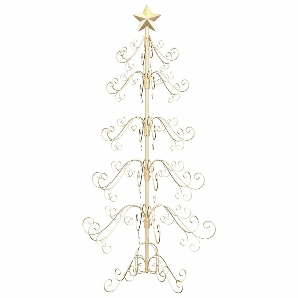 Metal Christmas Tree with Stand Gold 150 cm Powder-coated Steel