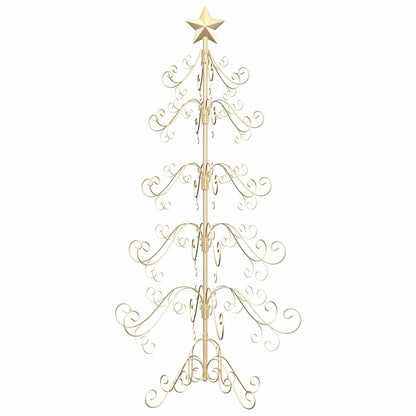 Metal Christmas Tree with Stand Gold 150 cm Powder-coated Steel