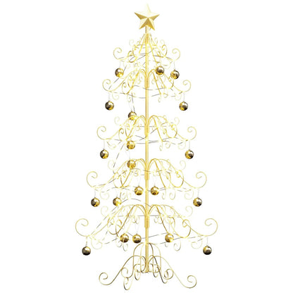 Metal Christmas Tree with Stand Gold 150 cm Powder-coated Steel